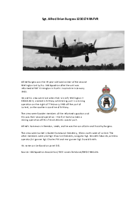 A preview of a PDF biography for Burgess, Alfred Brian